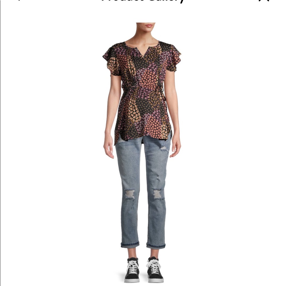 Women's Maternity Boyfriend Jeans - Picture 2 of 6